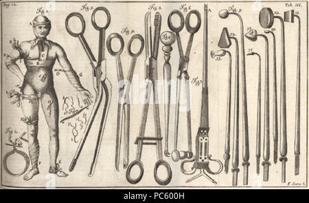 19 Chirurgisches Gerät 1749 Foto de stock