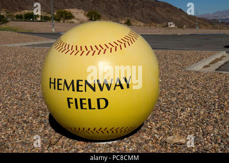 Signo de béisbol gigantes en la ciudad de Boulder Nevada Campo Hemenway EE.UU. Foto de stock