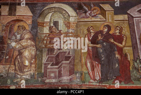 47 pinturas en la Iglesia de la Theotókos Peribleptos de Ohrid 0250 Foto de stock