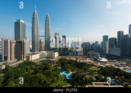 Horizonte de Kuala Lumpur por la mañana, Malasia, Kuala Lumpur, capital de Malasia