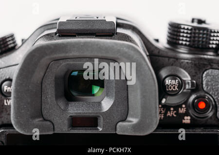 El visor de la cámara digital en primer plano Foto de stock