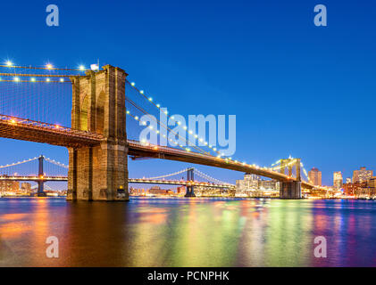 Puente de Brooklyn Nueva York atardecer