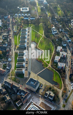 Science Park Rhein-Elbe, un proyecto de la exposición de edificio internacional Emscher Park, planta de energía solar, fotovoltaica, Gelsenkirchen, Gelsenkirchen, Gelsenkirchen-Ückendorf Ruhr, Renania del Norte-Westfalia, Alemania