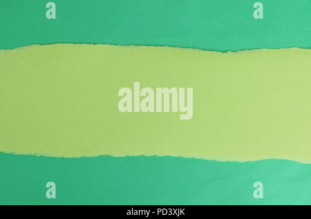Hoja de papel rasgado verde hoja de papel