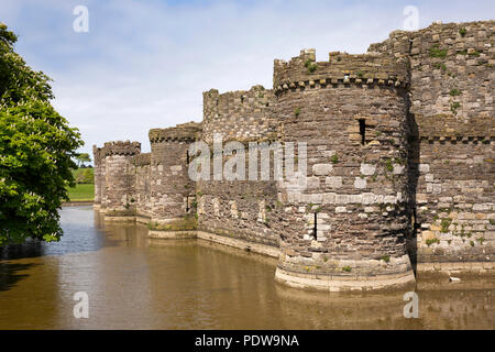Reino Unido, Gales, foso de castillo de Beaumaris, Anglesey Foto de stock