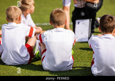 Fotomural Aula pizarra táctica del equipo de fútbol el deporte entrenador 