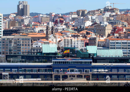 Puerto de Vigo en España, el mayor puerto pesquero del mundo Foto de stock