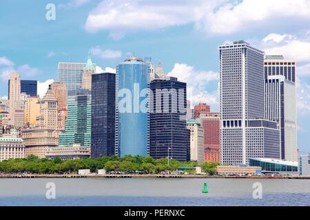 La Ciudad de Nueva York, Estados Unidos - perfil de Manhattan Foto de stock