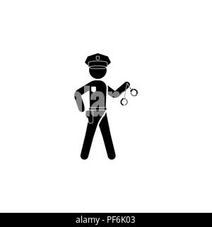 Porra de policía negro Imagen Vector de stock - Alamy