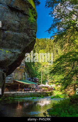 El Saxon-Bohemian Kamnitz Gorge en Suiza, República Checa