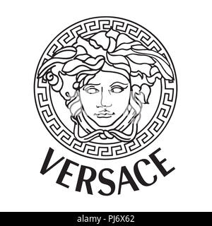 Versace Medusa logo marca de lujo de moda ropa ilustración Fotografía de  stock - Alamy
