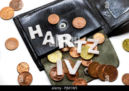 Monedero, pequeño cambio, rotulación Hartz IV
