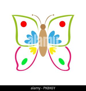 Mariposa Abstracta Multicolor De Piezas. Muchas Mariposas Voladoras.  Ilustración Vectorial Ilustraciones svg, vectoriales, clip art vectorizado  libre de derechos. Image 144109055