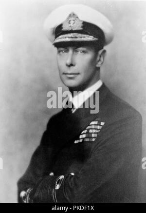 La realeza británica. El rey George VI de Inglaterra y la reina