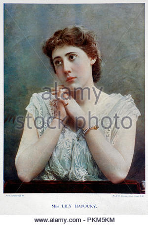 Lily Hanbury, 1873 - 1908, fue una fase de Inglés intérprete, ilustración en color desde 1899 Foto de stock