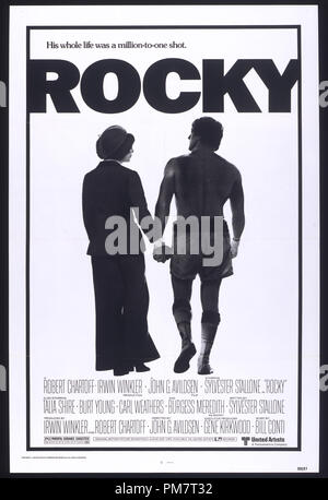 Las ilustraciones de la película 'Rocky' - Poster 1976 MGM Referencia de archivo # 31386 528tha