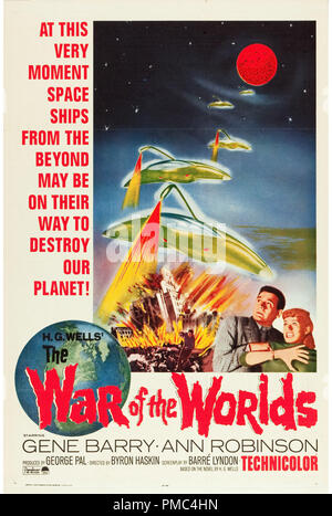 Gene Barry, La Guerra de los Mundos, 1953 (Paramount, re-release 1965) Cartel Archivo de referencia # 33595 794tha Foto de stock