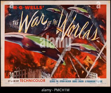 Tarjeta de lobby, la guerra de los mundos (Paramount, 1953). Archivo de referencia # 33595 235tha Foto de stock