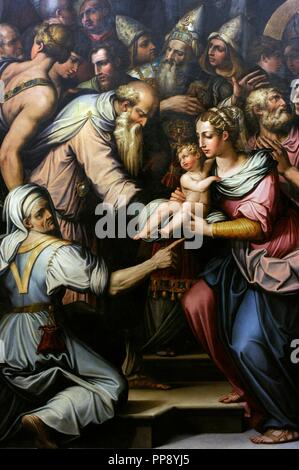 Giorgio Vasari (1511-1574). Pintor italiano. Presentación de Jesús en el templo, 1545. Museo de Capodimonte. Nápoles. Italia. Foto de stock