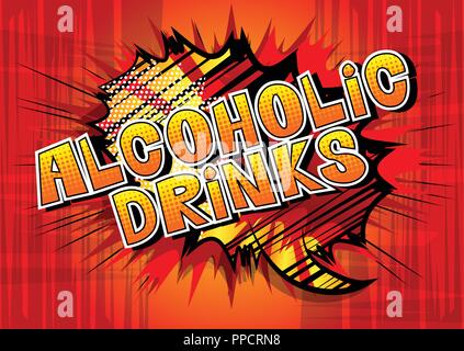 Dibujos animados de bebidas alcohólicas Imagen Vector de stock - Alamy