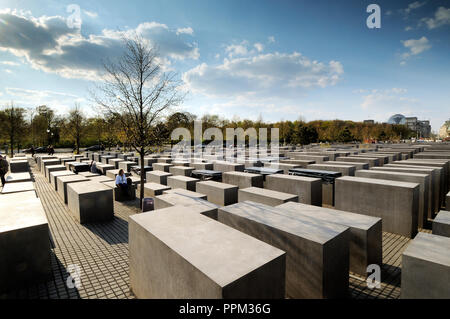 Memorial del Holocausto de los judíos asesinados de Europa. Berlín, Alemania Foto de stock