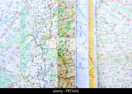 Enfoque selectivo) mapa geográfico mundial. El enfoque se concentra en el  estado de Florida y la ciudad de Miami, Estados Unidos Fotografía de stock  - Alamy