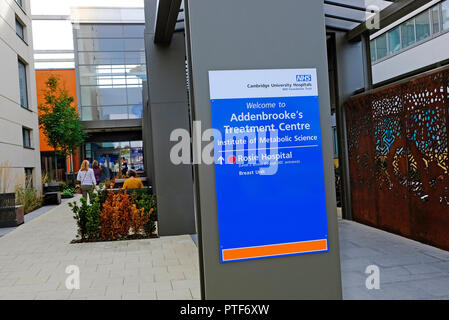 Addenbrooke's Hospital de la Universidad de Cambridge, Inglaterra Foto de stock