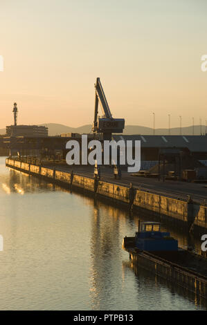 Wien, Donau, Hafen - Viena, el Danubio, el puerto Foto de stock