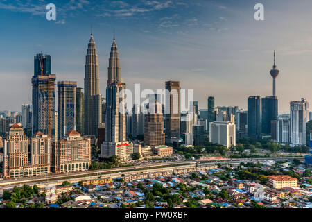 El horizonte de la ciudad de Kuala Lumpur, Malasia