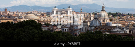 Una vista de todo el centro histórico de Roma, mostrando muchos de los principales monumentos de la ciudad.