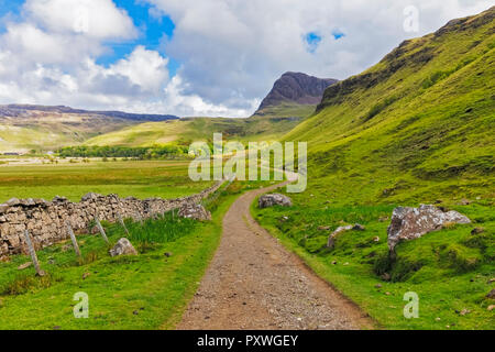 Reino Unido, Escocia, Inner Hebrides, Isle Of Skye, camino de Talisker Bay