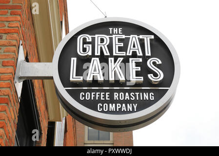 Los Grandes Lagos empresa de tueste de café en Woodward Avenue, en Michigan, en EE.UU. Foto de stock