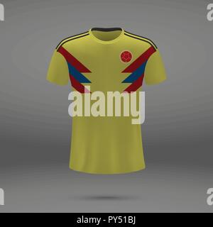 Colombia ropa deportiva de fútbol Imagen Vector de stock - Alamy