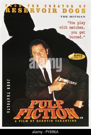 El título original de la película: PULP FICTION. Título en inglés: PULP FICTION. Año: 1994. Director: Quentin Tarantino. Estrellas: John Travolta. Crédito: MIRAMAX / Álbum Foto de stock