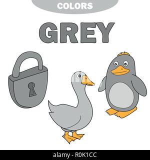 Aprender El Color Gris Cosas Que Son De Color Gris Raton