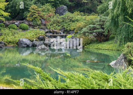 Jardín japonés, el Jardín Botánico de Montreal, Canadá Foto de stock