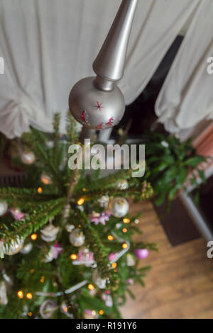Árbol de Navidad vista desde arriba Foto de stock