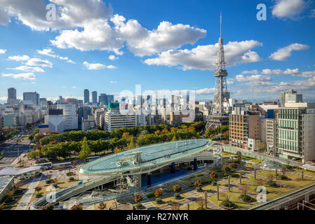 Vista aérea de Nagoya con la torre de Nagoya en Japón Foto de stock