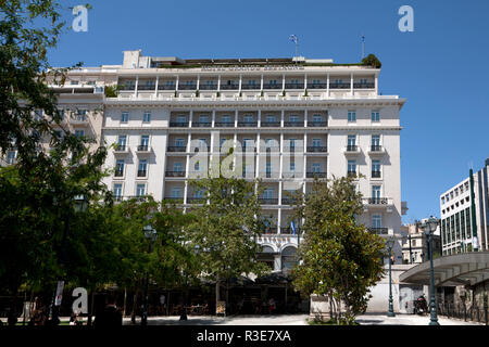 Hotel Grande Bretagne Syntagma square Atenas GRECIA Foto de stock