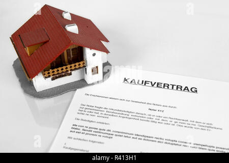 Contrato de Bienes Raices - concepto con la palabra alemana Kaufvertrag