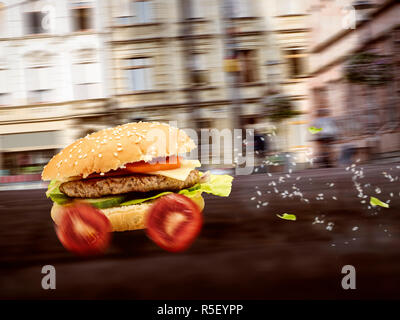 Fastfood - burger se entregue rápidamente Foto de stock