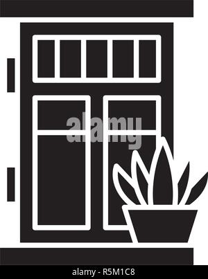 Puerta de madera con vidrio, icono de estilo de dibujos animados Imagen