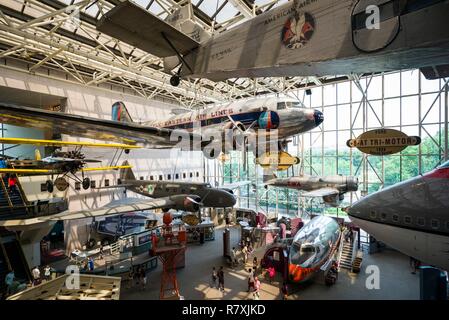 Los Estados Unidos, Distrito de Columbia, Washington, Museo Nacional del Aire y del Espacio, pioneros de vuelo, aviación de principios del siglo XX.