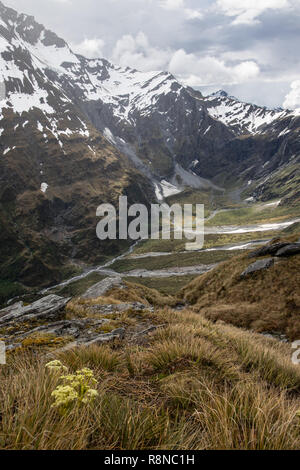 Vista del francés Ridge, Monte aspirantes National Park, Nueva Zelanda