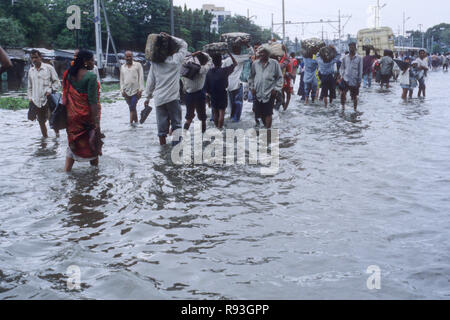 Heavy Rain en Monzón, Bombay Bombay, Maharashtra, India Foto de stock
