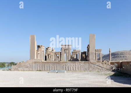 El palacio Tachara o residencia privada de Darío en Persépolis, Irán Foto de stock