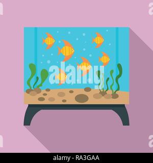 Rectangular con coloridos peces de acuario Imagen Vector de stock - Alamy