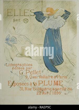 Frontispicio pour Elles, Henri de Toulouse-Lautrec, Gustave Pellet, 189. Reimagined by Gibon. Arte clásico con un reinventado Foto de stock