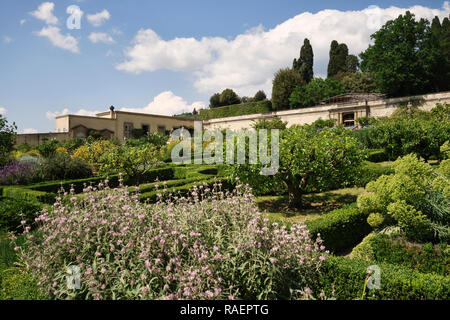 El formales jardines renacentistas de la Villa Medici di Castello (Villa Reale), Sesto Fiorentino (Florencia, Italia). Foto de stock