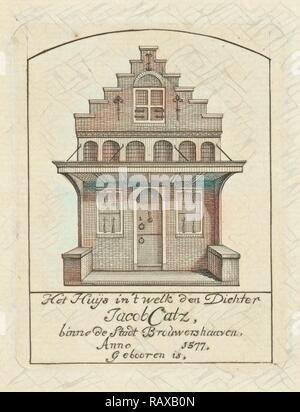 Casa con gable, Jan Caspar Philips, 1736 - 1775. Reimagined by Gibon. Arte clásico con un toque moderno reinventado Foto de stock